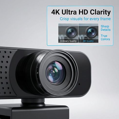 كاميرا ويب Gohero 4K مع التركيز التلقائي المزدوج PDAF والتصحيح التلقائي للضوء in Kuwait