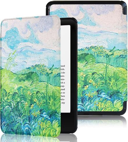 متوافق مع حافظة Kindle Paperwhite مقاس 6 بوصات (الجيل الخامس/السادس/السابع، 2012-2016)، غطاء صلب لحزام اليد مع تنبيه/غفو تلقائي ذكي لقارئ Kindle Paperwhite 1/2/3 الإلكتروني، مليء بالنجوم in Kuwait