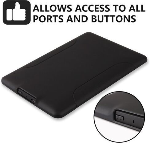 Young Me for All New Kindle E-Reader (10th Generation, 2019 Release and 8th Generation, 2016 Release) Series Case- Ultra Slim Soft Silicone Back and TPU Skin Cover/Case for Kindle E-Reader 6" Black in Kuwait