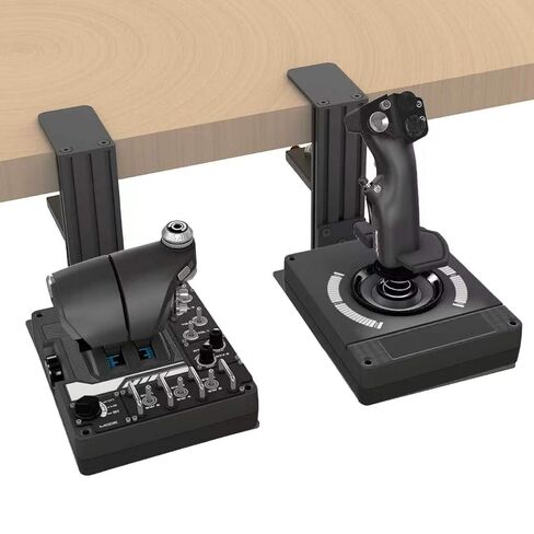 wuutyty 2 Sets of HOTAS Desk Mounts for Flight Sim Game Joysticks, Throttles Compatible with Logitech X56/X52/X52 Pro, Thrustmaster T-Flight Hotas series/T.16000M FCS/Sol R2/R4/TCA in Kuwait