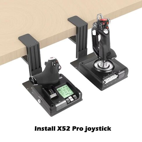 wuutyty 2 Sets of HOTAS Desk Mounts for Flight Sim Game Joysticks, Throttles Compatible with Logitech X56/X52/X52 Pro, Thrustmaster T-Flight Hotas series/T.16000M FCS/Sol R2/R4/TCA in Kuwait