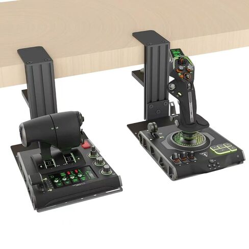 wuutyty 2 Sets of HOTAS Desk Mounts for Flight Sim Game Joysticks, Throttles Compatible with Logitech X56/X52/X52 Pro, Thrustmaster T-Flight Hotas series/T.16000M FCS/Sol R2/R4/TCA in Kuwait