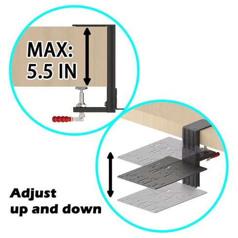 wuutyty 2 Sets of HOTAS Desk Mounts for Flight Sim Game Joysticks, Throttles Compatible with Logitech X56/X52/X52 Pro, Thrustmaster T-Flight Hotas series/T.16000M FCS/Sol R2/R4/TCA in Kuwait