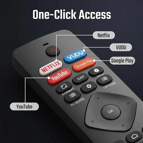 for Philips TV Remote, Universal Remote for Philips 4K UHD Android Smart TV, with Netflix VUDU YouTube Google Play Shortcut Keys, No Voice Function in Kuwait