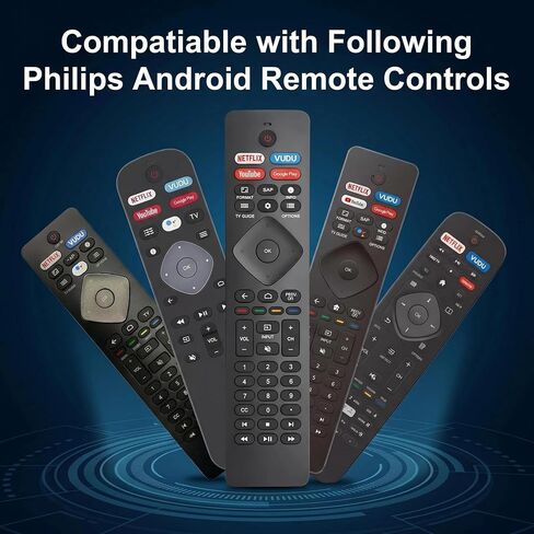 for Philips TV Remote, Universal Remote for Philips 4K UHD Android Smart TV, with Netflix VUDU YouTube Google Play Shortcut Keys, No Voice Function in Kuwait