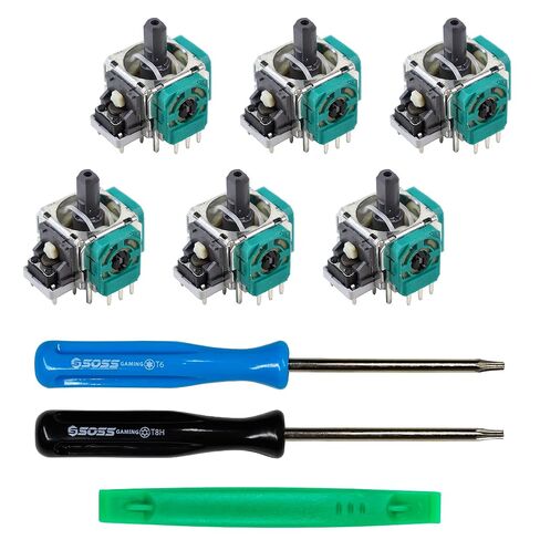 SOSS GAMING® Genuine Analog Joysticks Repair Kit for Xbox One - Fixes Stick Drift, Broken, and Loose Joysticks on Regular, S, X and Elite Series 1 Controllers (6 Pack) in Kuwait
