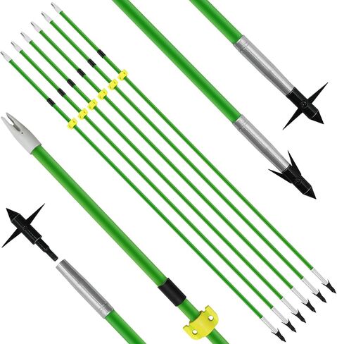 oubert 34" Bowfishing Arrows 8mm Solid Fiberglass Shaft Bow Fishing Arrows in Kuwait