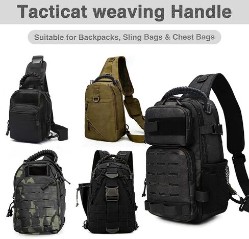 Tactical Weaving Handle With Buckle Ends, Multifunction Paracord Handle in Kuwait