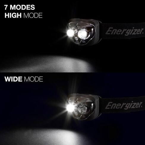 مصباح أمامي إنرجايزر PRO-360 LED، مصابيح أمامية مقاومة للماء IPX4، مصباح رأس عالي الأداء للاستخدام في الهواء الطلق، والتخييم، والجري، والعواصف، وإضاءة LED للبقاء على قيد الحياة لحالات الطوارئ (البطاريات متضمنة) in Kuwait