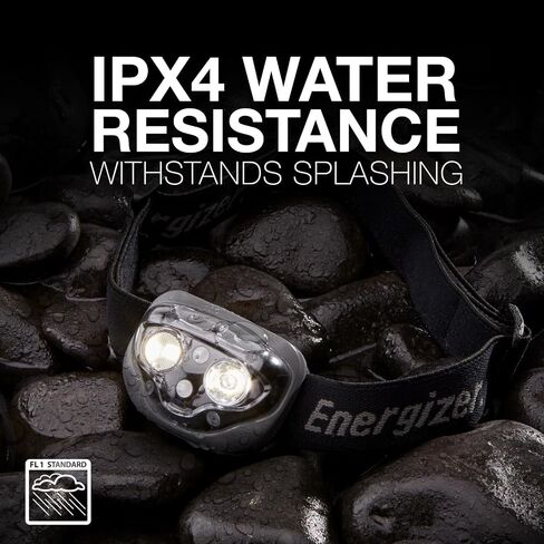 مصباح أمامي إنرجايزر PRO-360 LED، مصابيح أمامية مقاومة للماء IPX4، مصباح رأس عالي الأداء للاستخدام في الهواء الطلق، والتخييم، والجري، والعواصف، وإضاءة LED للبقاء على قيد الحياة لحالات الطوارئ (البطاريات متضمنة) in Kuwait