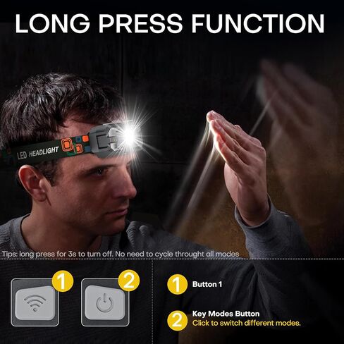 Rechargeable Headlamp Flashlight 3-Pack, 2000 Lumen Super Bright LED Headlight with Red Light, Headlamps for Adults Kid, Waterproof Lightweight Head Lamp for Outdoor Camping Running Hiking Fishing in Saudi Arabia