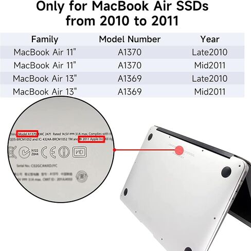 ACASIS USB C 3.0 SSD Enclosure for Narrow Apple Flash SSDs MacBook Air from 2010 to 2011 Portable Storage Enclosure Compatible with M.2 Nvme SSD with Adapter in Kuwait