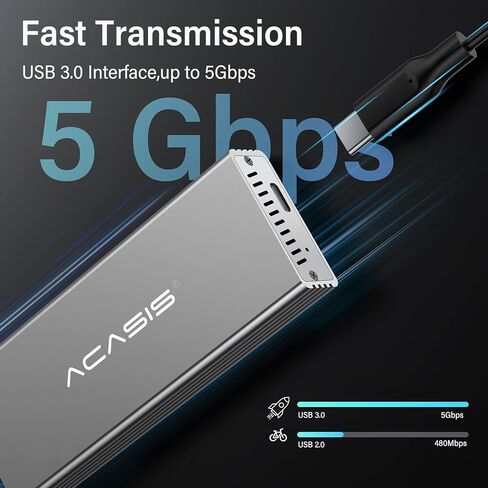 ACASIS USB C 3.0 SSD Enclosure for Narrow Apple Flash SSDs MacBook Air from 2010 to 2011 Portable Storage Enclosure Compatible with M.2 Nvme SSD with Adapter in Kuwait