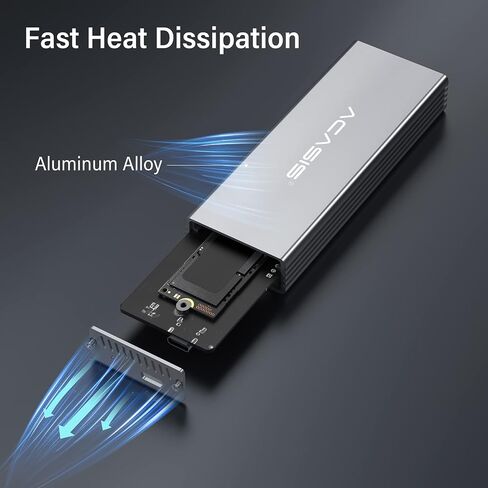 ACASIS USB C 3.0 SSD Enclosure for Narrow Apple Flash SSDs MacBook Air from 2010 to 2011 Portable Storage Enclosure Compatible with M.2 Nvme SSD with Adapter in Kuwait