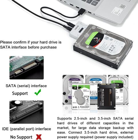 محطة إرساء M.2 SATA/NVMe إلى USB، محول قارئ القرص الصلب، حاوية M.2 SSD خارجية لمحركات M.2 PCIe NVMe وSATA SSD، متوافقة مع SATA III HDD/SSD (M.2 Dock أو محول SATA) in Kuwait