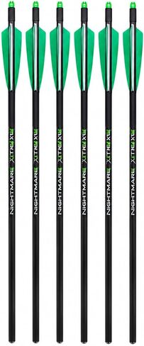 NIGHTMARE XTREME Crossbow Bolts Carbon Half Moon and Capture Nocks 6Pcs 20" in Kuwait