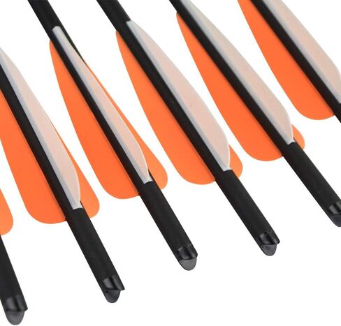 AMEYXGS 6/12pcs Archery Crossbow Bolts 16/17/20/22 Inch Hunting Carbon Arrows with 6/12 pcs Broadheads 3 Fixed Blade Arrowhead for Archery Practise Hunting Crossbow Arrows in Kuwait