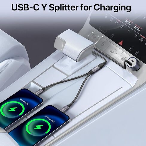 KiwiBird USB C Splitter Charging, USB C Power Splitter 1 in 2 Out in Kuwait