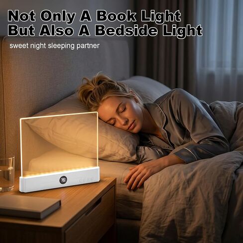 Clear LED Flat Full Page Book Reading Light Dimmable with 3 Colors (White) in Kuwait