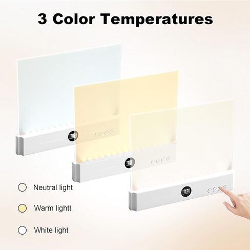 Clear LED Flat Full Page Book Reading Light Dimmable with 3 Colors (White) in Kuwait