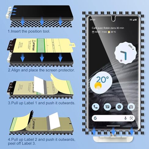 LK 2 Pack for Google Pixel 7 Pro Screen Protector + 2 Pack Lens Protector in Saudi Arabia