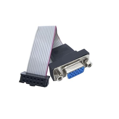 بطاقة الرسومات اللوحة الرئيسية DB CRT VGA واجهة 2.54 مللي متر FC-12P 12Pin أنثى إلى 15Pin المضيف حافظة قوس GPU تمديد كابل in Kuwait
