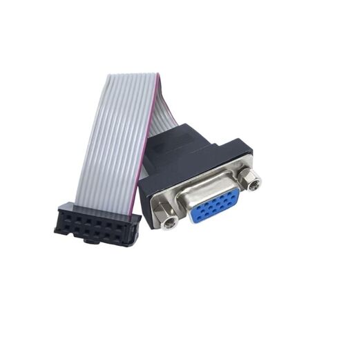 بطاقة الرسومات اللوحة الرئيسية DB CRT VGA واجهة 2.54 مللي متر FC-12P 12Pin أنثى إلى 15Pin المضيف حافظة قوس GPU تمديد كابل in Kuwait