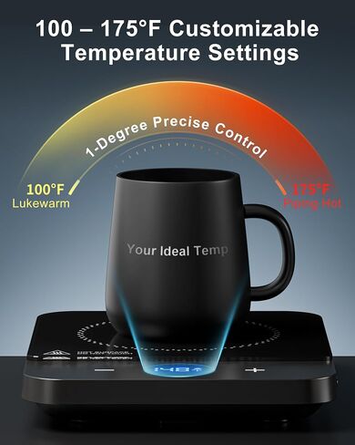 Coffee Mug Warmer for Desk, 1°F Precise Temp 100-175°F, Smart Auto Shut Off in Kuwait