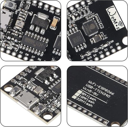 DORHEA 5Pcs NodeMCU V3 Lua WiFi Module Integration of ESP8266 + Extra Memory 32M Flash, USB Serial Port Converter CH340G Compatible for NodeMCU Board in Saudi Arabia