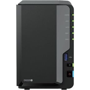 Synology DS225+ 32TB (Synology HAT3310-16T) 2-Bay Plus Series - Intel Celeron J4125 Quad-Core, 2GB Non-ECC DDR4 SODIMM 1x2.5GbE and 1x1GbE RJ-45 LAN Port in Saudi Arabia