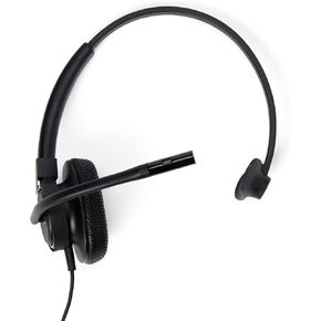 HP Poly Mission 410 USB Headset - USB-C & USB-A Plug-and-Play - AI Noise-Reducing & Adjustable Boom Mic - Inline Controller - Lightweight Single-Ear Design - USB Headset with Microphone for PC in Kuwait