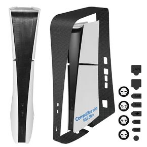veoyya Dust Cover Net Compatible with PS5 Slim Disc/Digital Version Console (Long Version), Anti-Dust Protector Filter Middle Skin and Dust Plugs Accessories Compatible with Playstation 5 Slim in Saudi Arabia