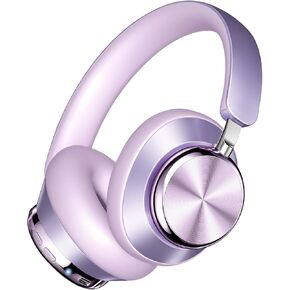 Wentronic Y03 Bluetooth Headphones Wireless Active Noise Cancelling Over Ear Headphones 48 Hours Playtime High Sound Quality 6 EQ Music Mode Headphones with Soft Ear Cushion - Purple in Kuwait