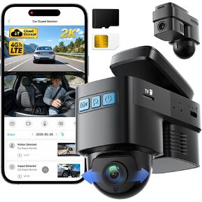 Topexplore 4G LTE Dash Cam Front and Inside,2K+1080P Car Secutrity Camera in Saudi Arabia