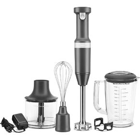 KitchenAid Cordless Variable Speed Hand Blender with Chopper and Whisk Attachment - KHBBV83 in Saudi Arabia