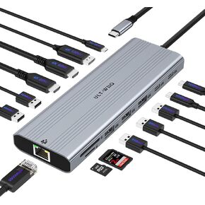 14-in-1 USB-C Docking Station, 140W PD 3.1, Triple Display, 2.5G Ethernet in Kuwait