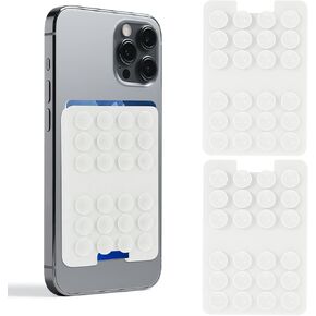 Classic - 2PCS Silicone Suction Phone Case Adhesive Mount(Black) in Saudi Arabia