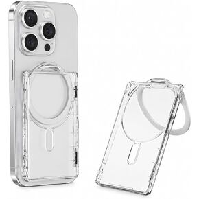 Clear Phone Card Holder Wallet with Kickstand, Compatible with MagSafe in Saudi Arabia
