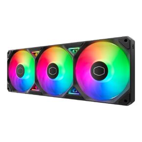 Cooler Master MF120 Lite Black Case|Liquid Cooler|Air Cooler Fan, 120mm Fan, Dynamic PWM 1,750 RPM, Air Balance Blades, Hybrid | PBT Frame in Saudi Arabia
