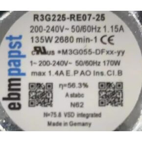 R3G225-RE07-25 200/240V 1.15A 135W 2680RPM coolig Fan in Saudi Arabia