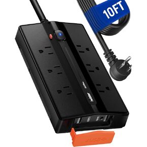 Outdoor Power Strip IPX6 Waterproof, 5ft Outlet Extender, 15.5W, 6 AC in Kuwait