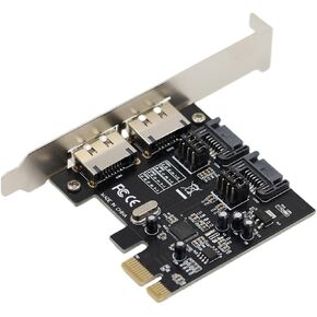 PCI-E Express SATA 3.0 eSATA Controller Card, 4-Port eSATA +SATA III 6Gbps Expansion Cards in Kuwait