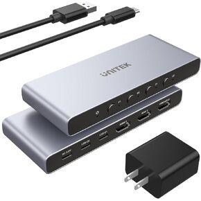 Unitek HDMI USB C Switch 4 Computers 1 Monitor with EDID in Kuwait