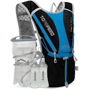 Hydration Pack Backpack, IX INOXTO Running Hydration Vest with 1.5L ( 50 oz) Water Bladder for Men Women, Lightweight Water Backpack for Hiking Cycling Climbing Camping (Black) in Kuwait
