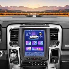 Android 14 Stereo Car Radio for Dodge RAM 1500 2500 3500 (2013-2018) (Auto A/C only), 8Core 4G+64G GPS Navigation with 9.7 inch QLED Touchscreen via Carplay Bluetooth 5.4 EQ (Model B) in Kuwait