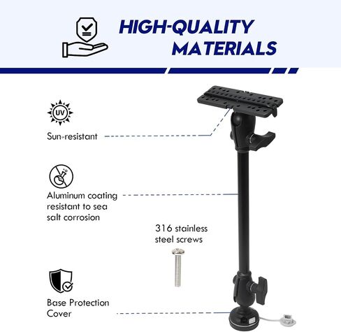 1.5" C Size Ball Aluminum Fish Finder Mount with 2 Extension(24"&19") Arm in Kuwait