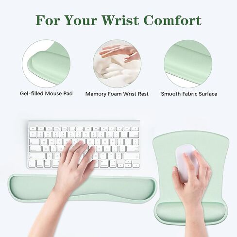 مسند مريح للوحة المفاتيح من إسفنج الذاكرة ووسادة ماوس هلامية ناعمة in Kuwait