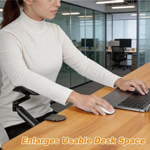 Adjustable Arm Rest for Desk, 360° Rotating and 6-Level Height Desk Arm Rest, Ergonomic Clamp-on Elbow Rest for Desk, Computer Desk Arm Rest Pad, Office & Gaming Desk Accessories in Kuwait
