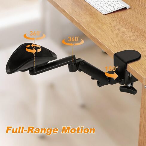 Adjustable Arm Rest for Desk, 360° Rotating and 6-Level Height Desk Arm Rest, Ergonomic Clamp-on Elbow Rest for Desk, Computer Desk Arm Rest Pad, Office & Gaming Desk Accessories in Kuwait