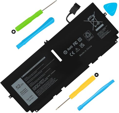 استبدال بطارية الكمبيوتر المحمول 722KK 52Wh لجهاز Dell XPS 13 9300 (إصدار 2020) XPS 13 9310 (2020)، XPS 13 9300 (2020)، XPS 13 9380 (2020) P117G001 P117G P117G002 Series WN0N0 2XXFW FP86V بطارية الكمبيوتر المحمول in Kuwait